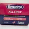 Benadryl allergy relief antihistamine tablets package