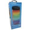 Portable cylinder Bluetooth speaker with multi colored LED lights and premium sound
