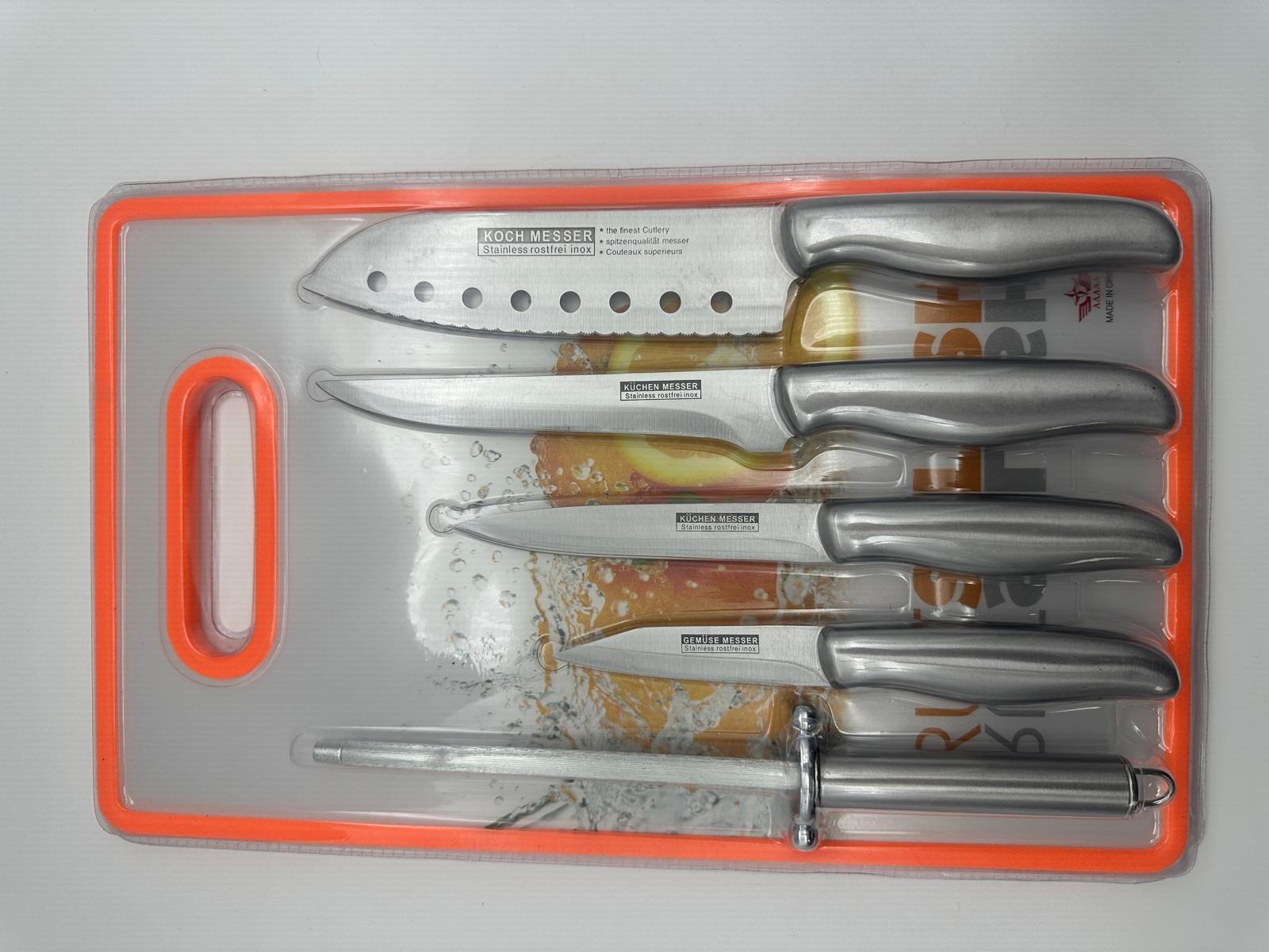Kitchenware knives set with sharp stainless steel blades for cooking