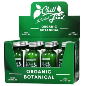 Chill Tree Shots Extra Strength Organic Botanical Tropical Punch 2oz 12ct Display